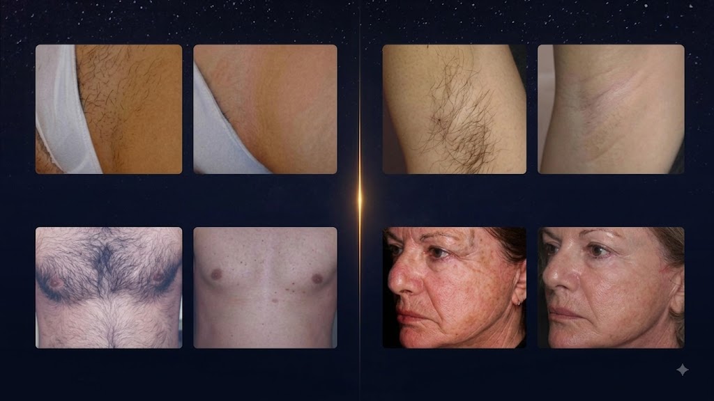 Imagini înainte și după ședințele de epilare definitivă cu laser diodă
